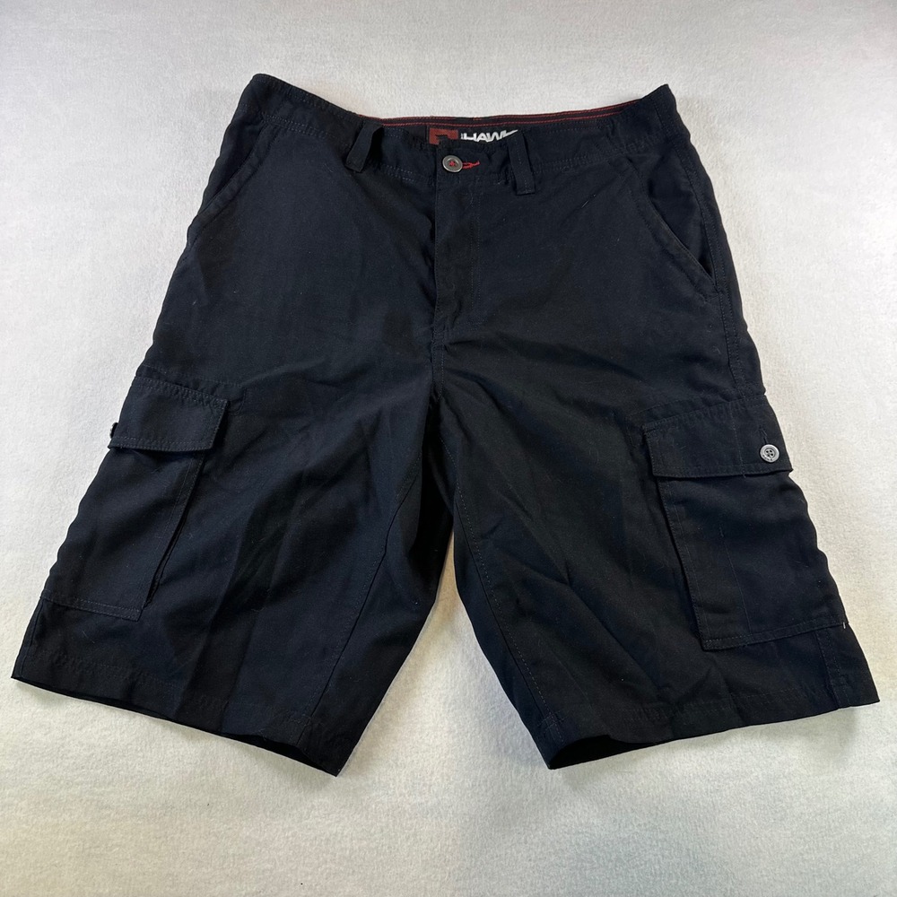 Tony Hawk Mens Cargo Shorts Black Size 33 Skateboarding Casual 400946927865